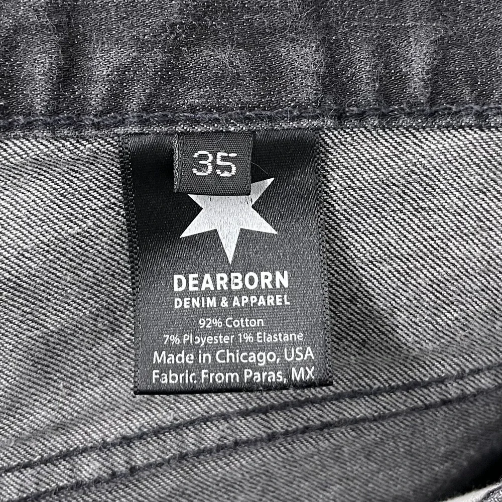 Dearborn‎ Denim Jeans Mens 35 Black Pants USA Straight Stretch Fits 35x31